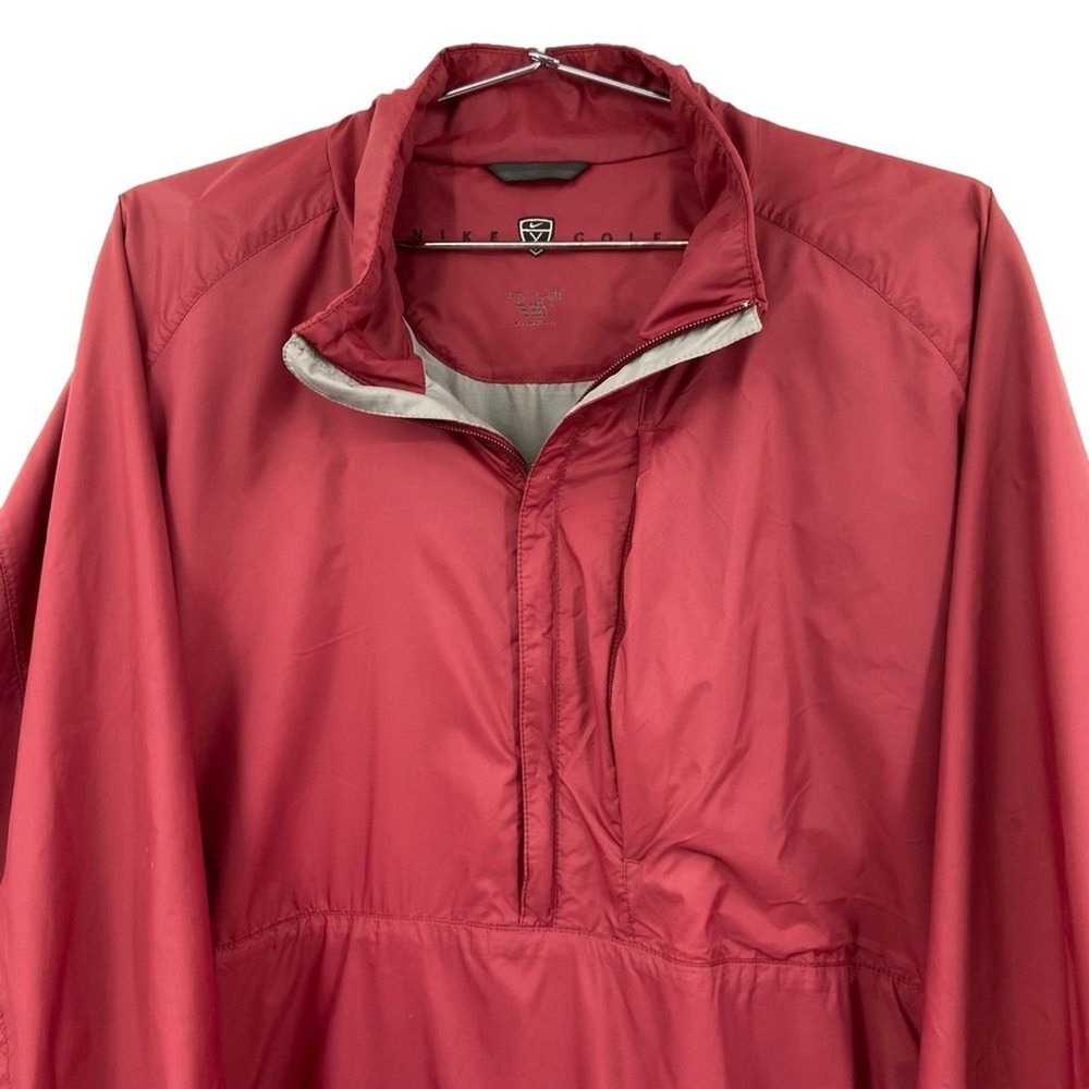 Nike Golf Clima-FIT Mens XXL Quarter Zip Pullover Windbreaker Red Jacket - Picture 3 of 12